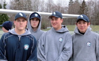 内野手の送球速度測定。